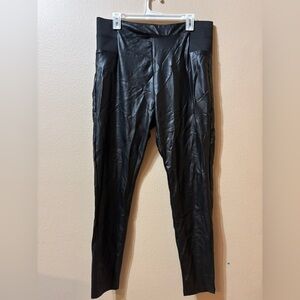 A New Day Black Faux Leather Pants Skinny Leggings Size Extra Large
